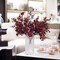 8 Bundles Real Touch Artificial Baby’s Breath Flowers – Faux Gypsophila Silk & Plastic Burgundy Floral Stems for Wedding Bouquets, Home Decor, DIY Arrangements & Party Centerpieces